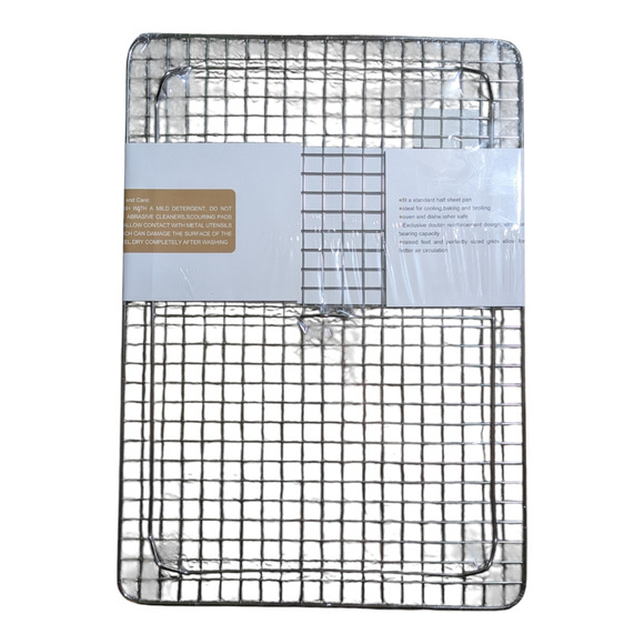 Stainless Steel - Cooling and Baking Rack - 11.9X16.9 -Fits a half sheet pan - Picture 3 of 3